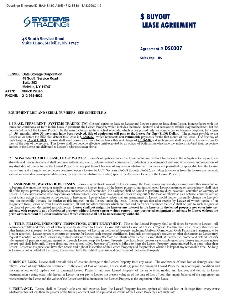 (STI LEASE DSC007 - 10.15 PAGE 1)