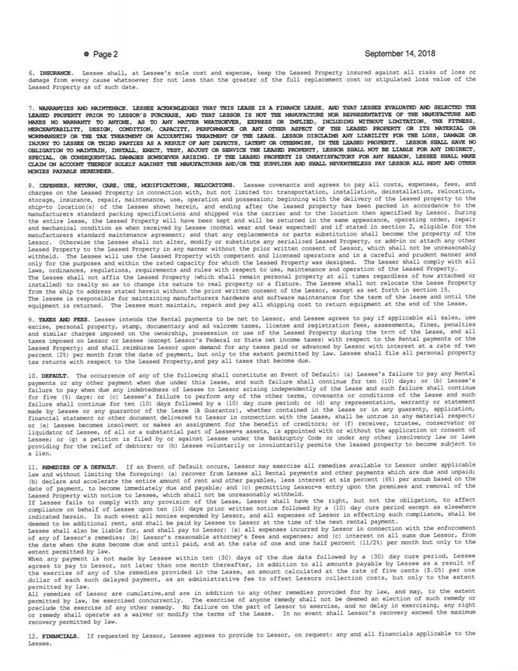 (STI LEASE DSC002 - 10.7 PAGE 2)