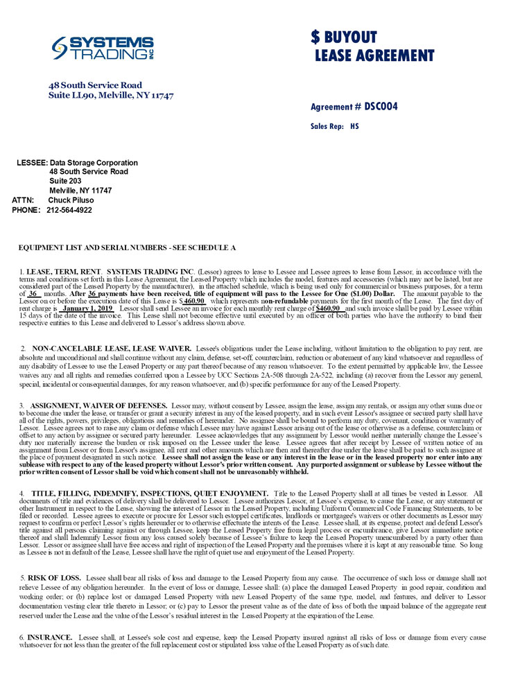 (STI LEASE DSC004 - 10.9 PAGE 1)